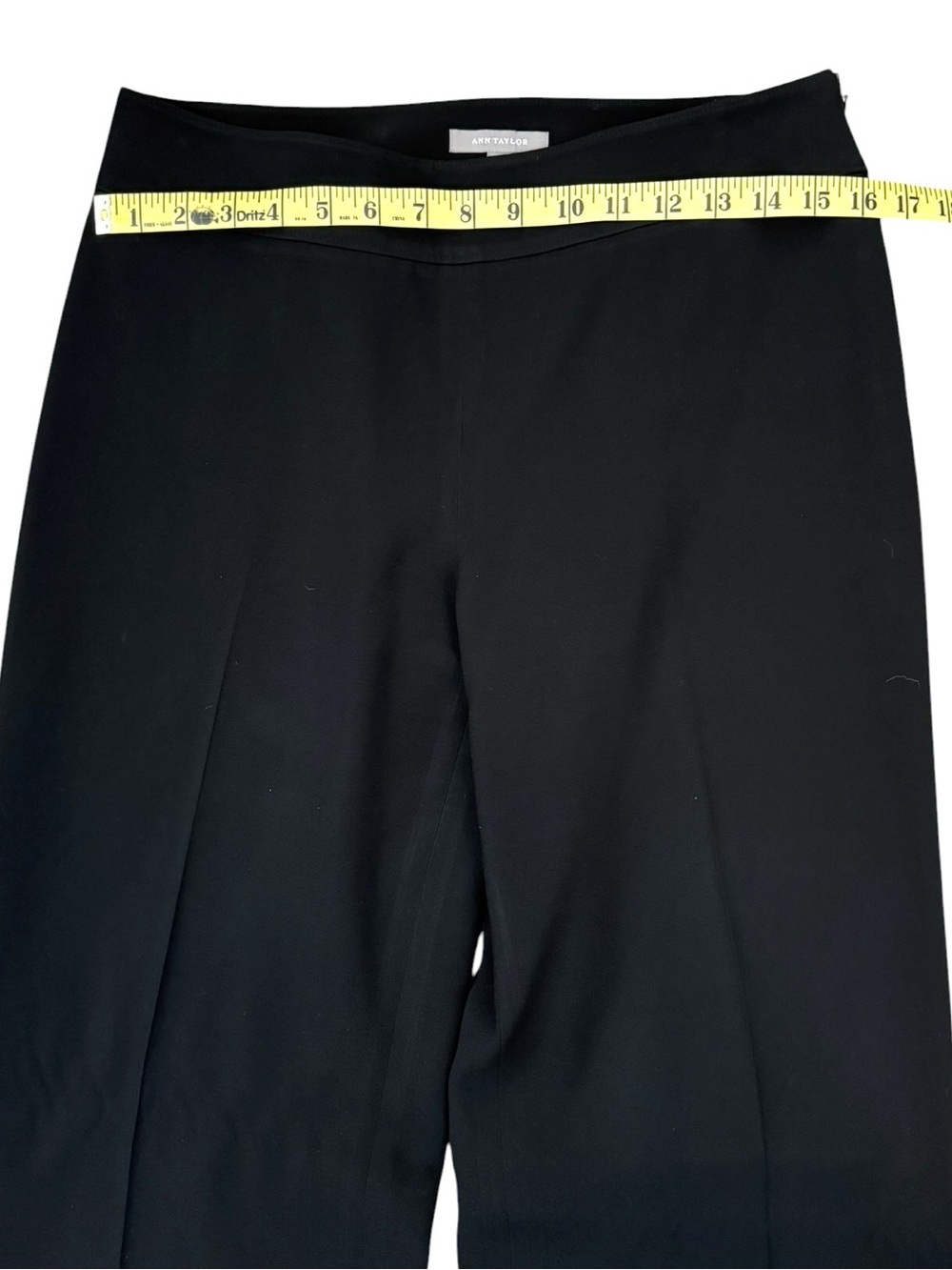Ann Taylor Wide Leg High Rise Lined Dress Pants Black Professional Triacetate 8 - Picture 9 of 14